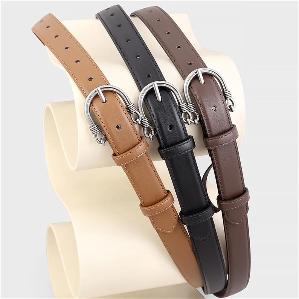 

Осенне-зимний ремень для женщин, натуральная кожа, серебряная пряжка, украшение, простой универсальный замшевый ремень, джинсовый аксессуар для одежды