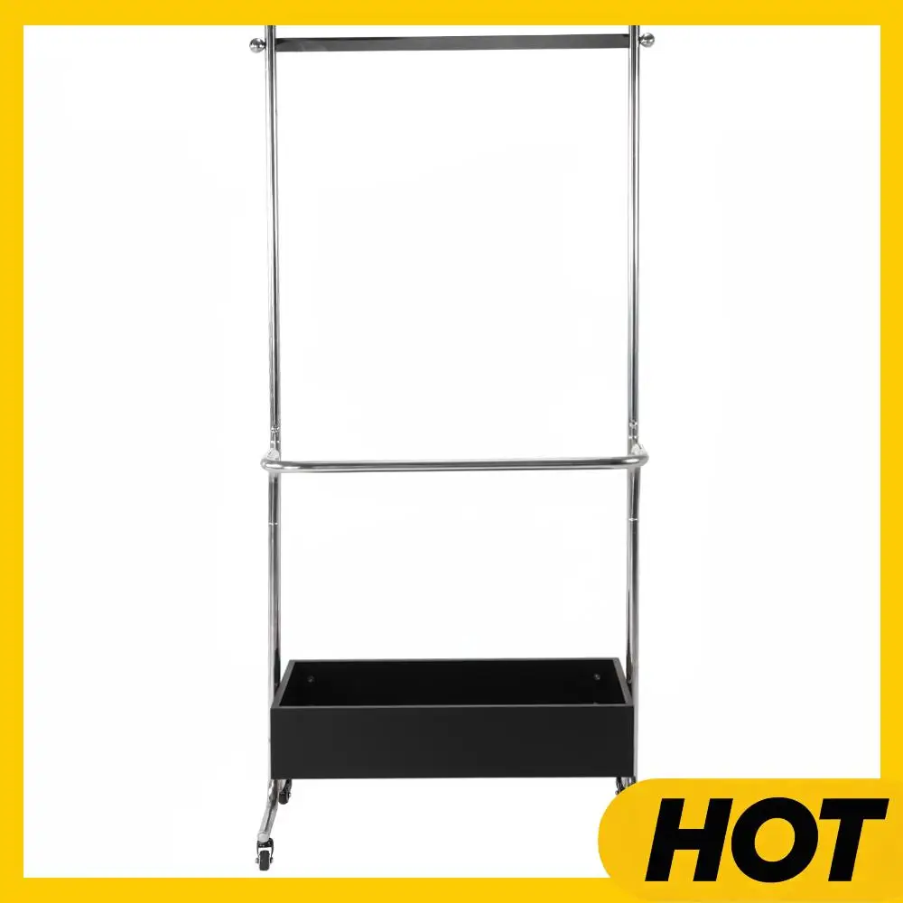 

Маленькая многофункциональная вешалка для одежды из нержавеющей стали с двумя перекладинами для хранения одежды, кошельков, головных уборов