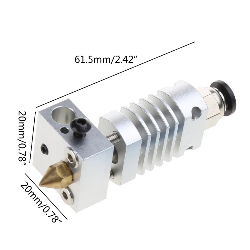 3D เครื่องพิมพ์ Upgrad ส่วนโลหะ Extruder Hotend สำหรับ CR-10/10S Ender 3/3S v2 Dropship