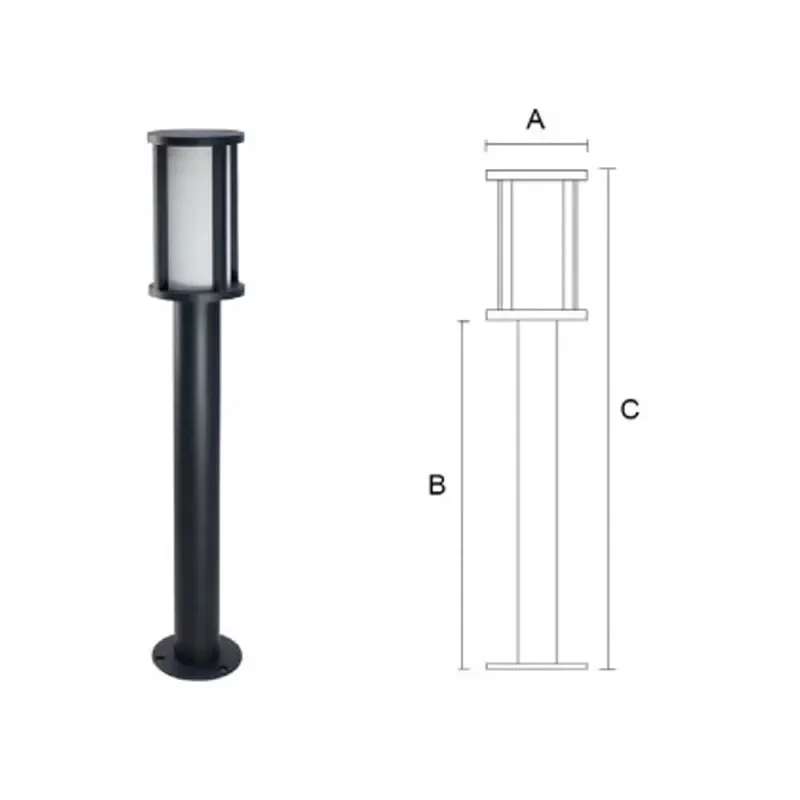 LED Aluminum Outdoor Garden Light IP54 Waterproof Post Lamp for House Exterior Backyard Lawn Yard Decor Lighting Fixture