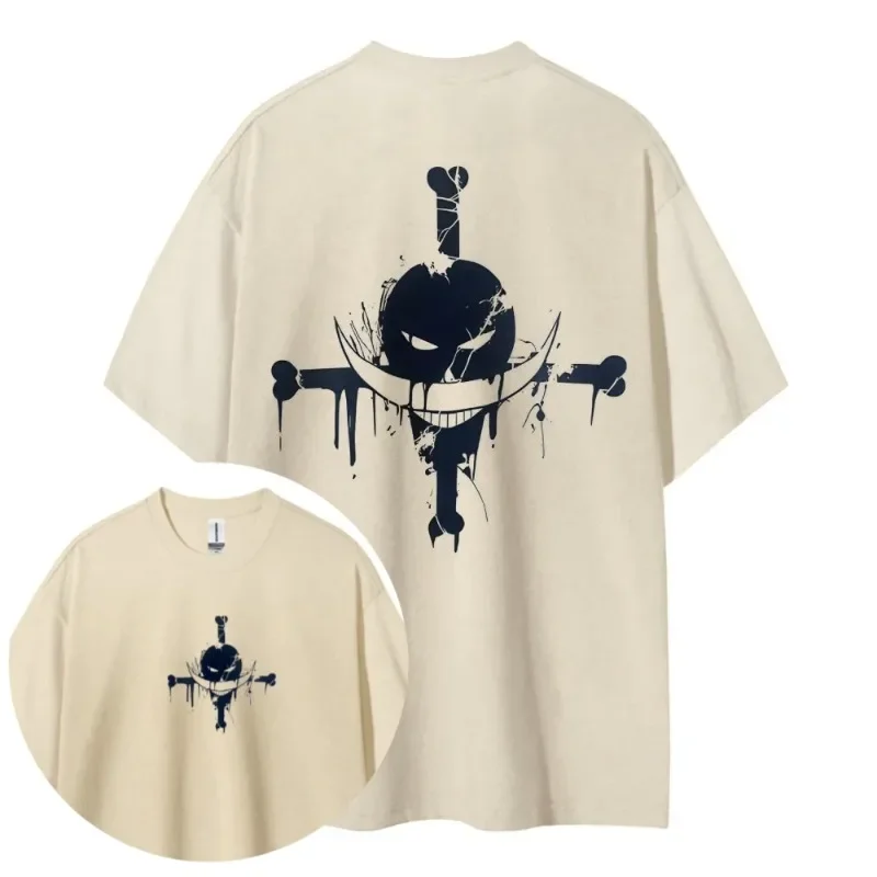 

Summer New ONE PIECE Anime Printed T-Shirt Men's and Women's Street Hip Hop Loose Casual Parent-Child Short Sleeve Top