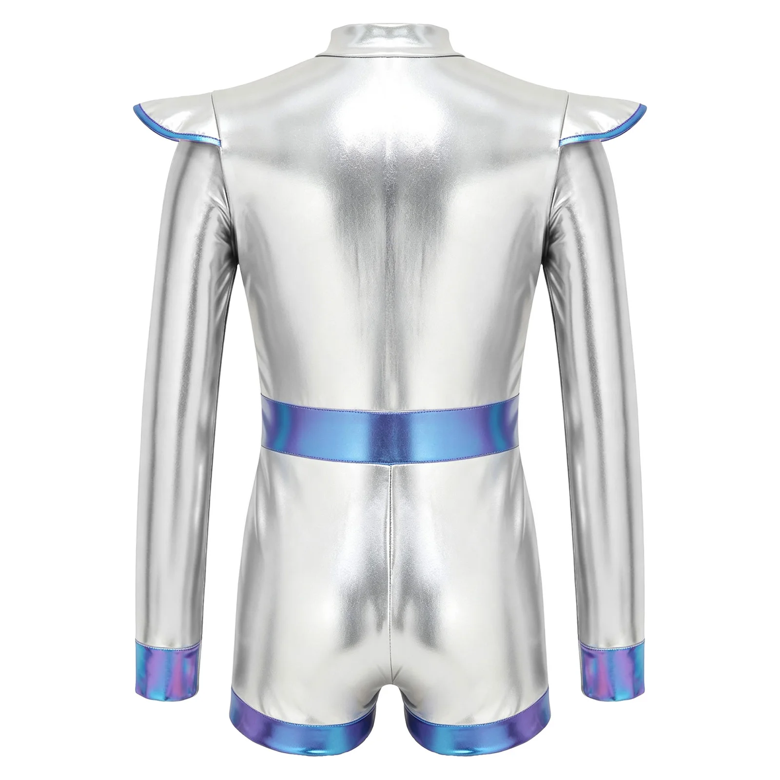 for Halloween Party Galaxy Outer Space Robot Alien Costume Girls Metallic Outfit Festival Christmas Holiday Costumes
