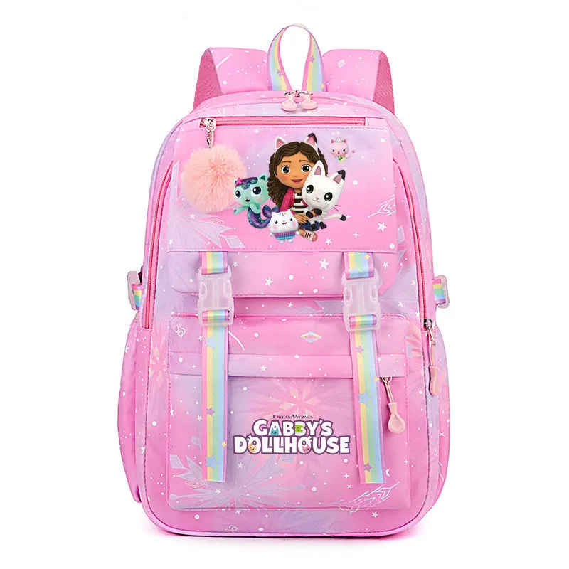 Kawaii Cartoon Gabby Dollhouses Girls School Backpack Printed School bag Cute Girls School Supplies Children Birthday Gifts