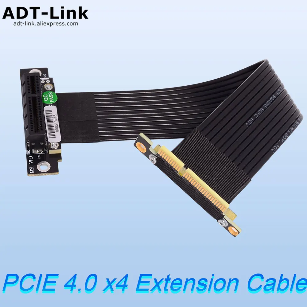 

ADT-Link PCIE 4.0 x4 удлинитель видеокарты адаптер Riser GEN4 удлинительный кабель для сетевой карты жесткий диск аксессуары для игровых ПК