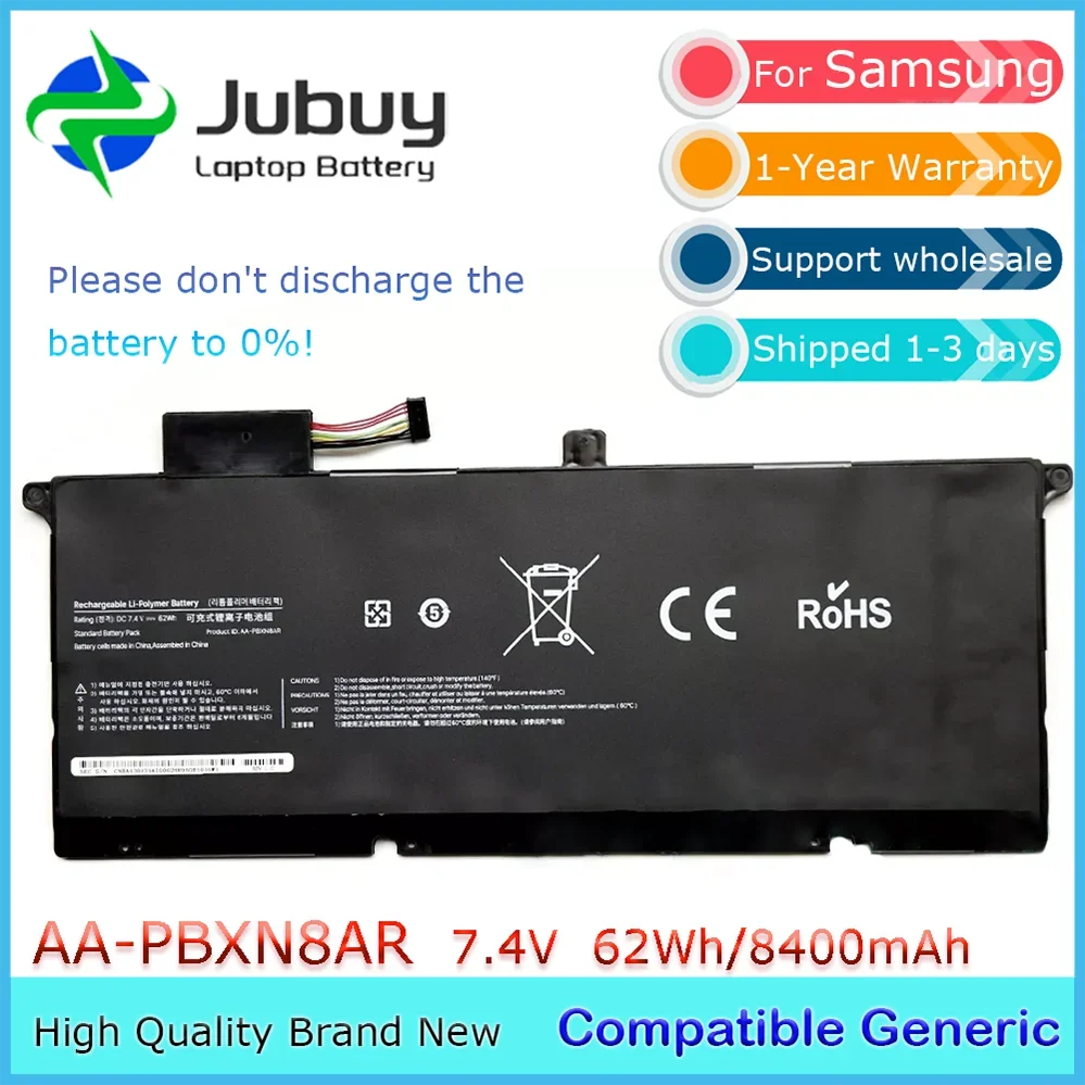 

High Quality 7.4V 62Wh AA-PBXN8AR Notebook Battery for Samsung 900X4C 900X4B 900X4D NT900X4B NT900X4D NP900X4C