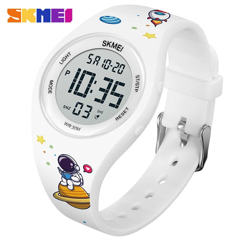 SKMEI Cartoon Astronaut Cute Styles Children Watches Birthday Gift for Boy Girl Waterproof Sport Watches LED Digital Kids Watch