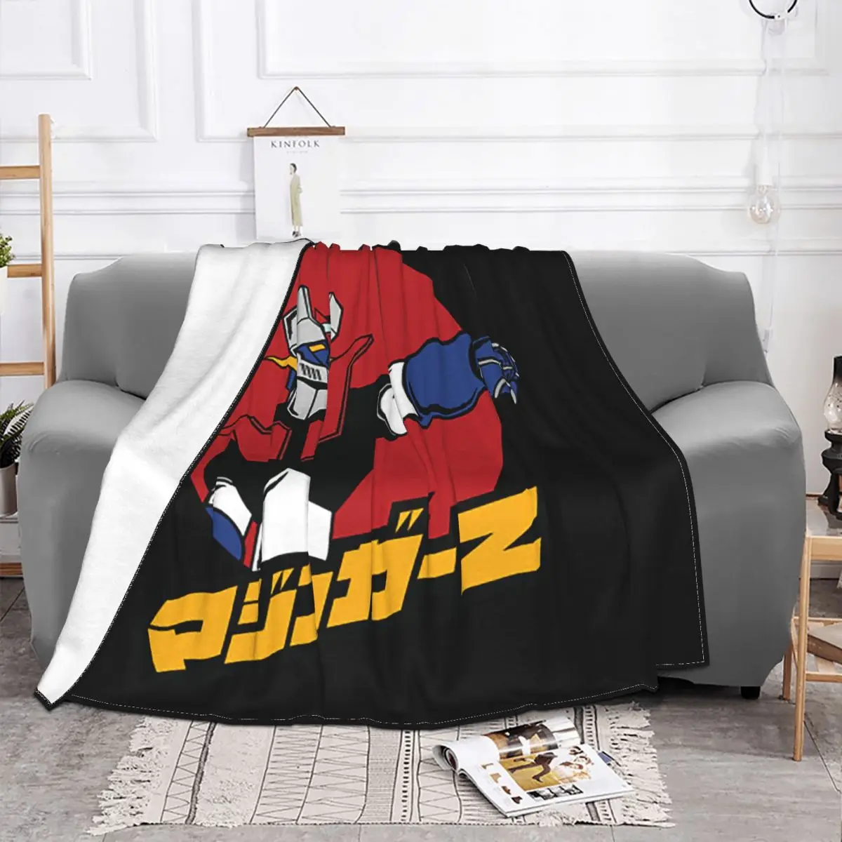 Mazinger Z Robot Blanket Goldorak Grendizer Actarus Manga Flannel Funny Breathable Throw Blankets for Bedding Lounge Decoration