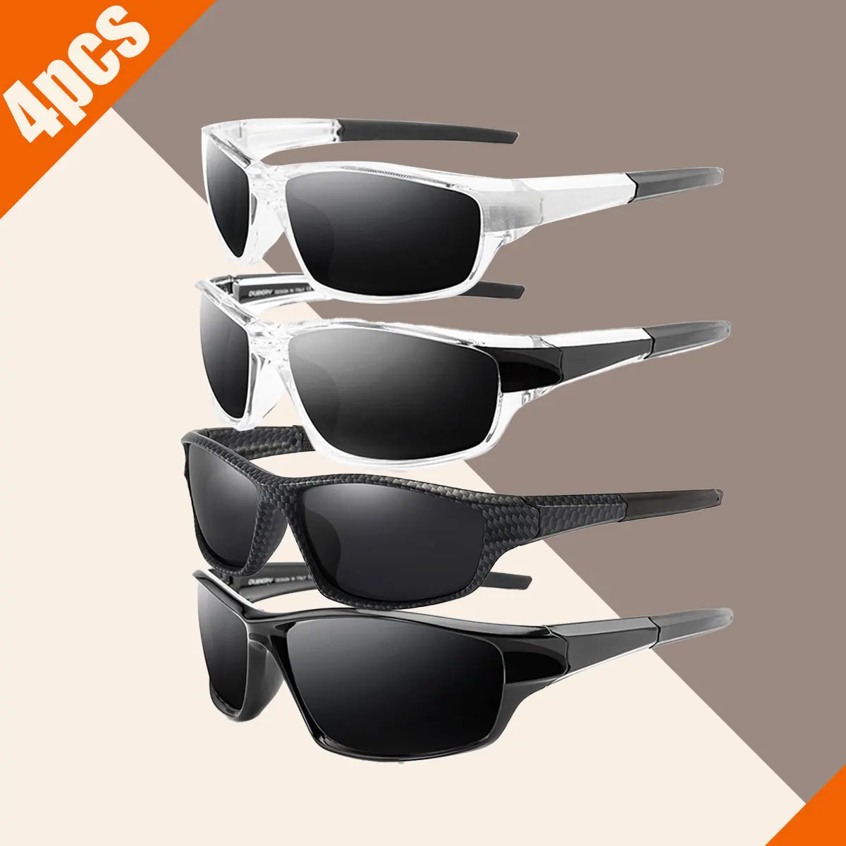 1/4PCS 2024 Unisex100% UV400 Polarised Driving SunGlasses For Men Polarized Stylish Sunglasses MaleGoggle Eyewears