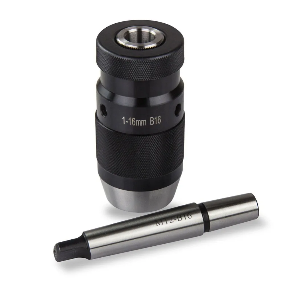 1-16mm Capacity Keyless Drill Chuck MT2 Arbor Taper 5/8-Inch Size Self Tighten Drill Chuck B16…