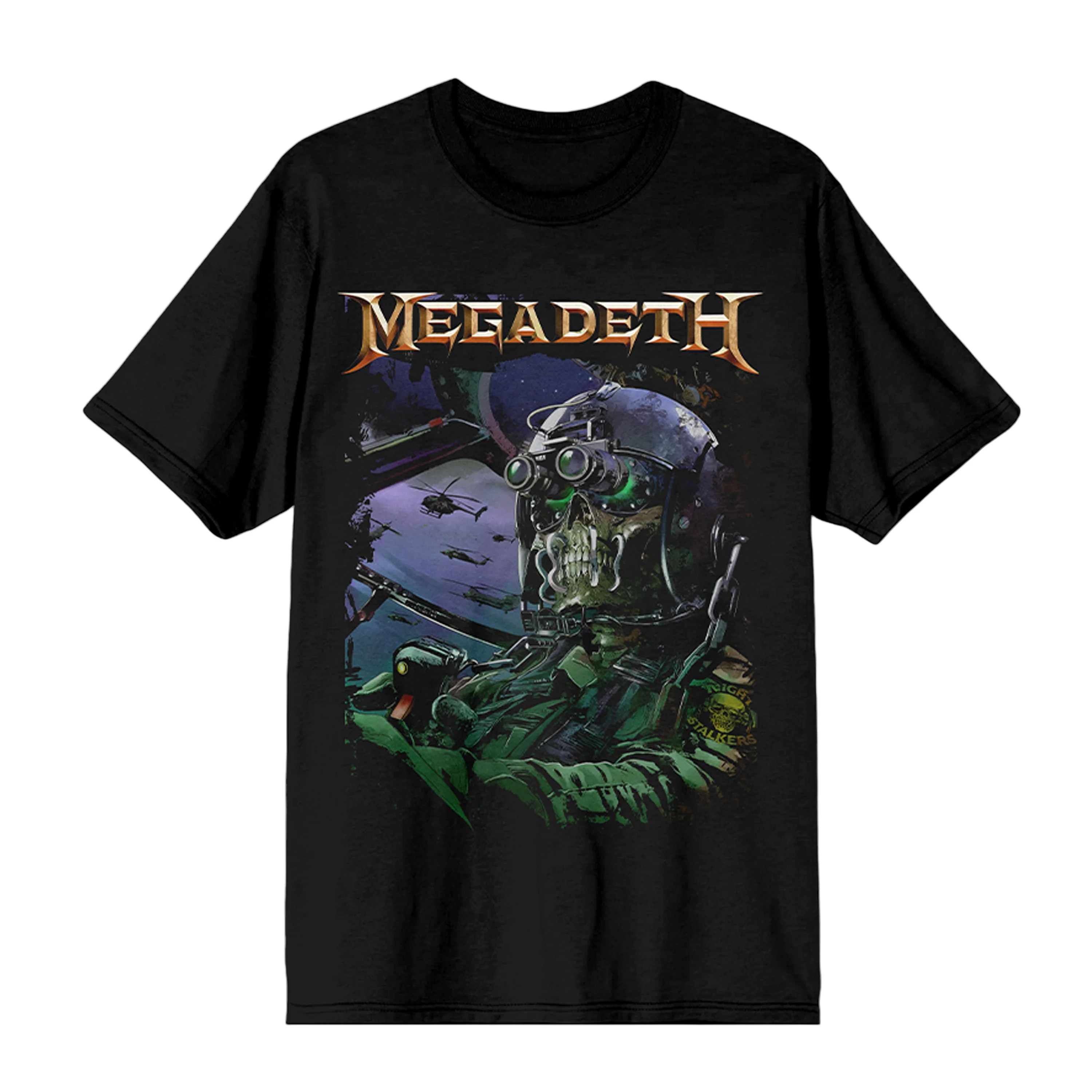Rock Band Megadeth Night Stalkers T-shirt Men Women Summer Cotton Y2K Clothing Fashion Round Neck Short Sleeved Top Streetwear