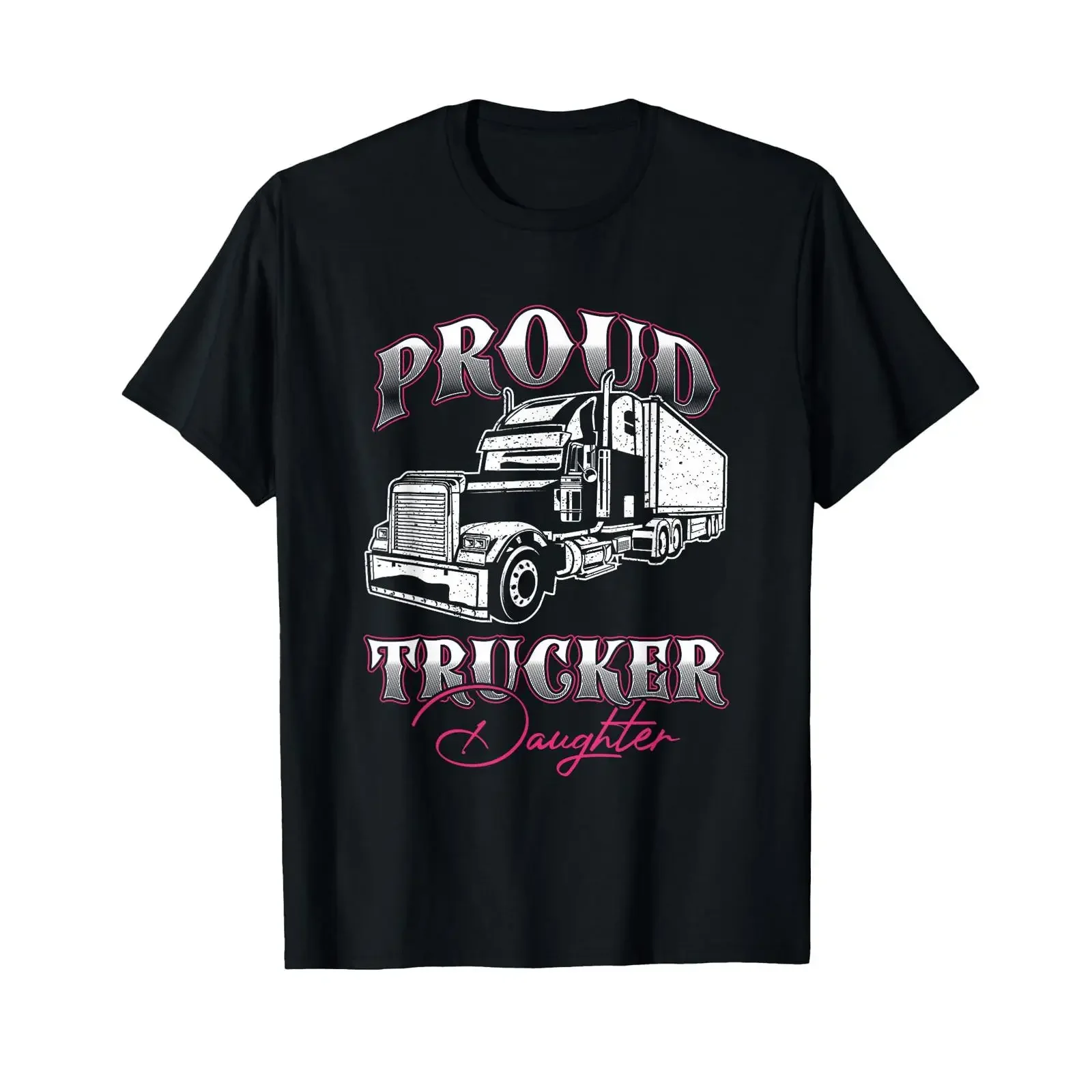 Stolze Trucker-Tochter, LKW-Fahrer, Kind, Vatertag, T-Shirt, Vintage, gewaschen, atmungsaktiv, bequem, Streetwear, lässig, Grafik
