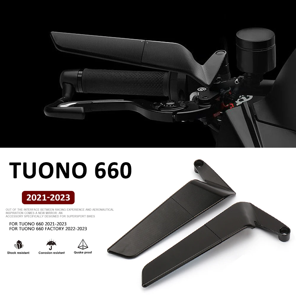 

Motorcycle Aluminium Wind Wing Adjustable Rotating Rearview Mirror For Aprilia Tuono 660 2021 - 2023 TUONO 660 Factory 2022 2023