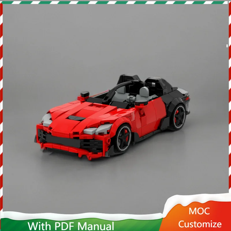 

347 PCS Moc High Performance Black Sports Car Model Building Blocks Speed Vehicle Bricks Toys Children Adults Assembly Toy Gifts