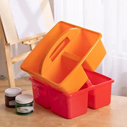 1pc plastic compartment box that can store small objects painting tool box portable blue and green