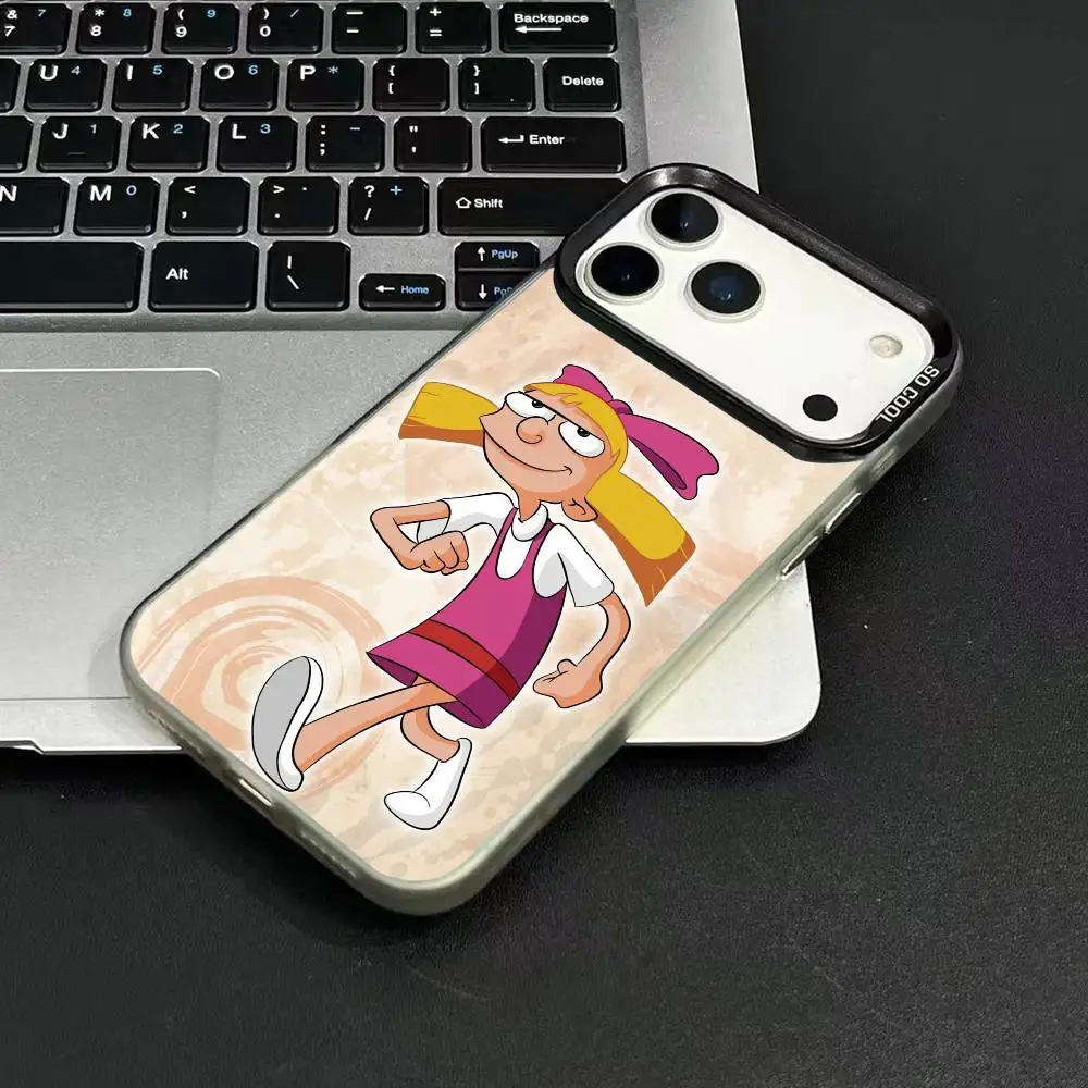 حافظة هاتف Hey Arnold Helga Bonito لهاتف آيفون 12 13 14 15 16 17Pro Max Plus غطاء هاتف مطلي
