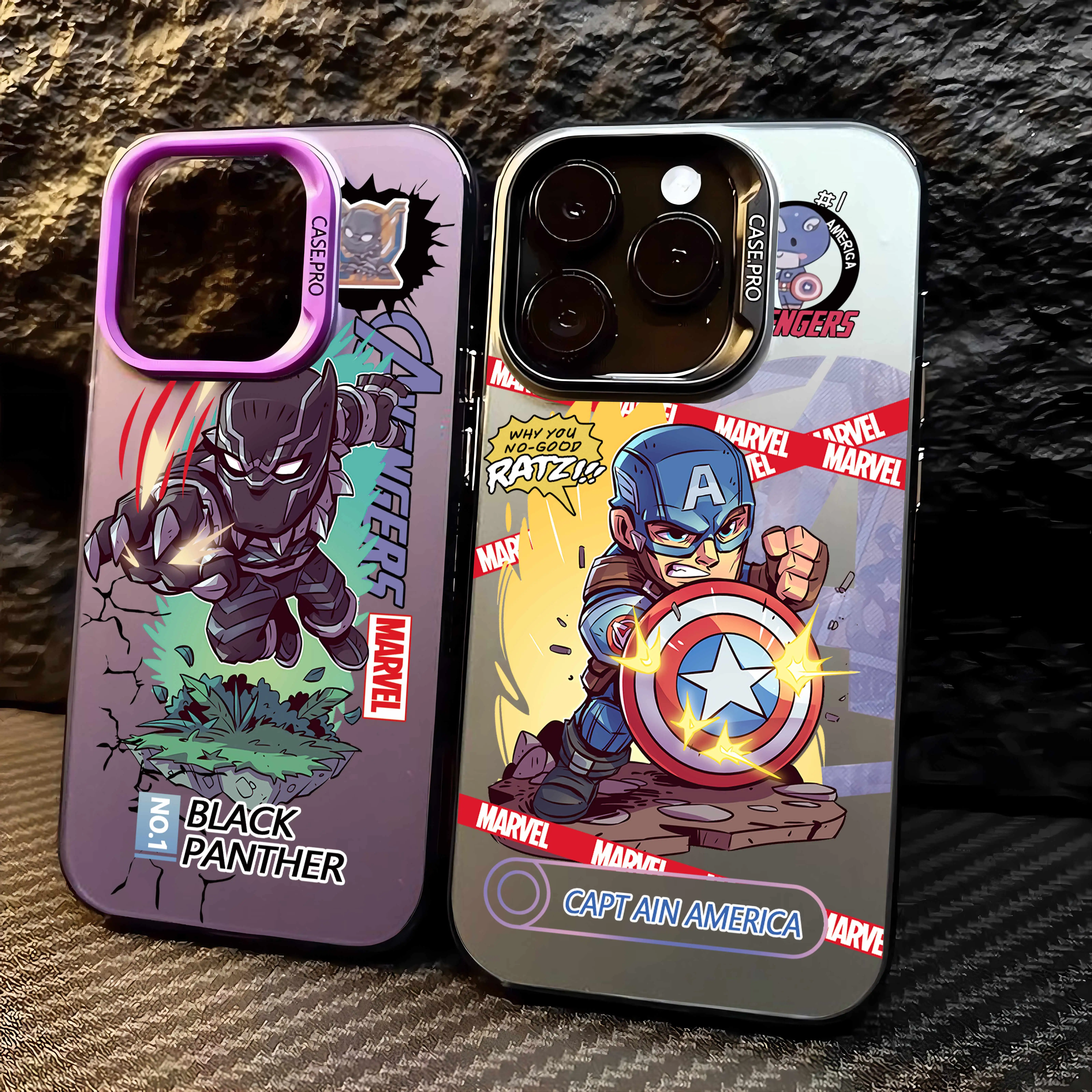 Steven Captain Black Panther Case for Samsung A73 A72 A55 A54 A53 A35 A34 A33 A32 A30 A24 A23 A22 4G 5G Matte Shockproof Cover