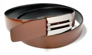 Reversible leather belt