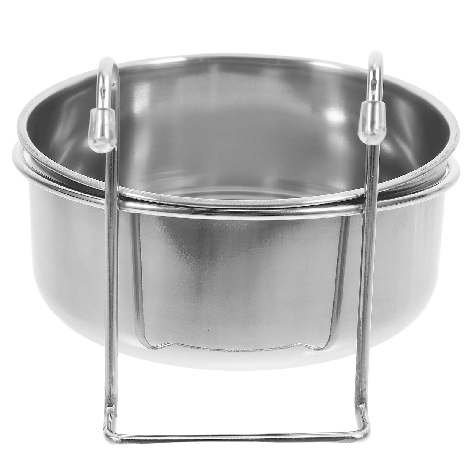 1Set Stainless Steel Hanging Pet Eating Bowl for Cat Dog Anti Rust Feeding Bowl Cage Mountable Sturdy Smooth Easy Clean Gift