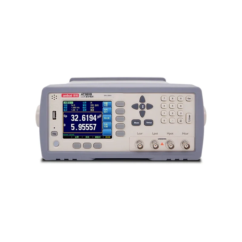 

Applent AT3818 Precision LCR Meter 10Hz~300kHz True Color TFT-LCD Display with Interface RS232 RS485 USB HANDLER GPIB