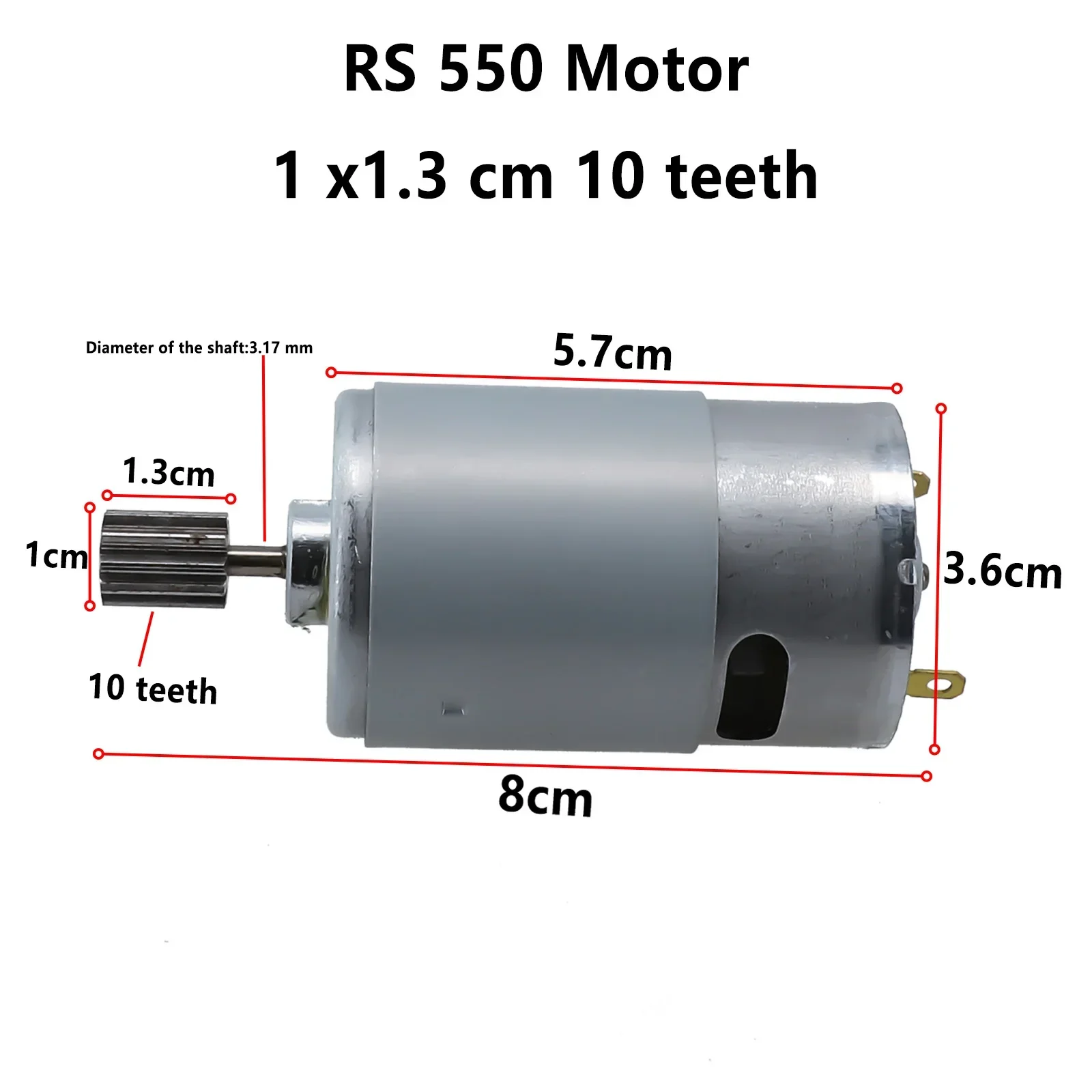 Moteur RS550/RS390/RS380 – 10 Dents, 6V/12V/24V – Vitesses 10K à 23K Tr/min – Puissance 25 à 200W – Pour Voiture RC