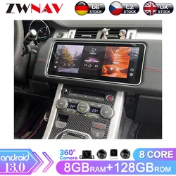 12.3 Cal Android dla zakresu Rover Evoque L538 2012 - 2018 Radio samochodowe nawigacja odtwarzacz z ekranem multimedialne Auto BT Stereo Carplay