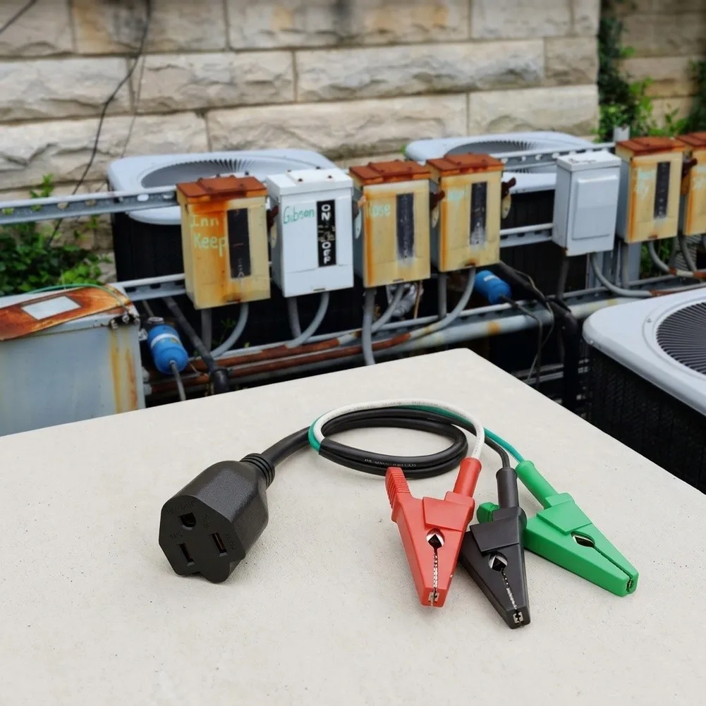 ワニ口クリップ付きテストリード、ワイヤーケーブル。信頼性の高いhvacアダプターケーブル。hvac機器用。69522：迅速な電源供給。