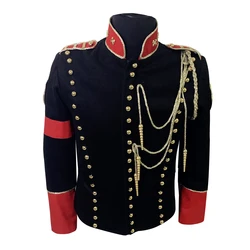 MJ Michael Jackson Black Military Jacket with British Punk Outwear in 1998's