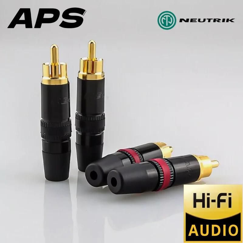 Aps Audio Rean Record Rca Plug Gold-Plated Nys373 Hifi Audio Connector