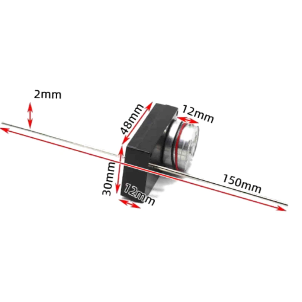 1 buah DC1-5V Motor gir 3048-300, aksesori Motor elektrik DIY Motor sumbu panjang 100 RPM-150 RPM, 330mm/80mm/540mm/80mm/60mm/50mm