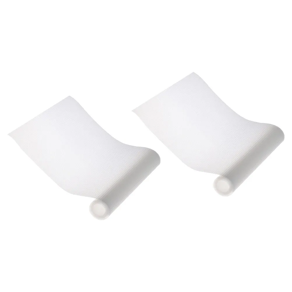 2 Rolls Moisture Proof Mold Resistant Shelf Liners Translucent Non Slip Kitchen Cabinet Drawer Mats Refrigerator Fridge Mats