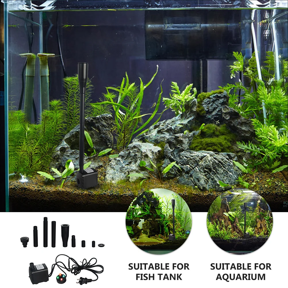 1 set Fountain Pump 8W Submersible Circulation Aeration For Fish Tank Garden Pond Bird Bath Outdoor Decor Mini Pump
