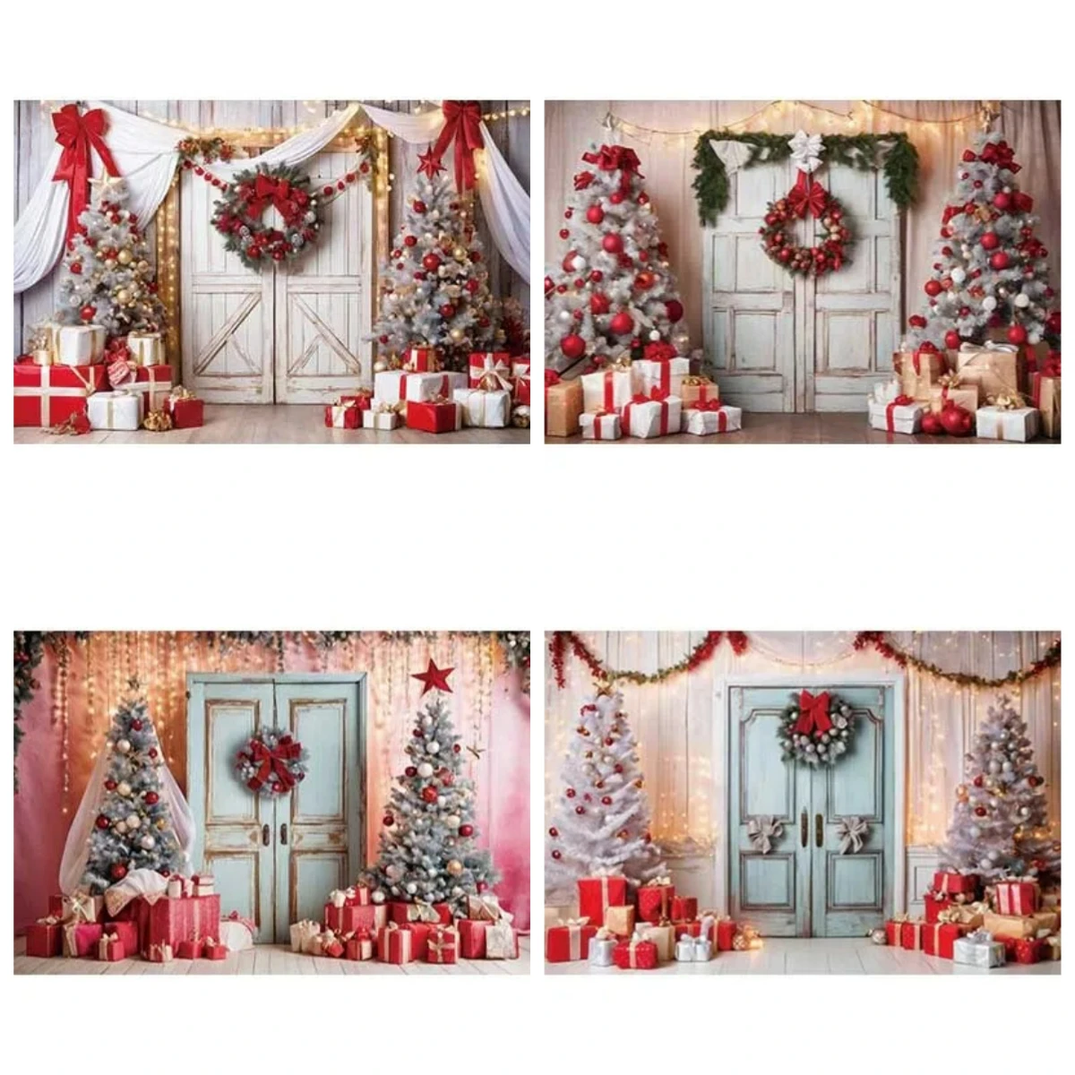 

Christmas 2026 News Photography Backdrop Xmas Trees Gifts Santa Backgrounds Photography Props Photo Zone Newborn Props