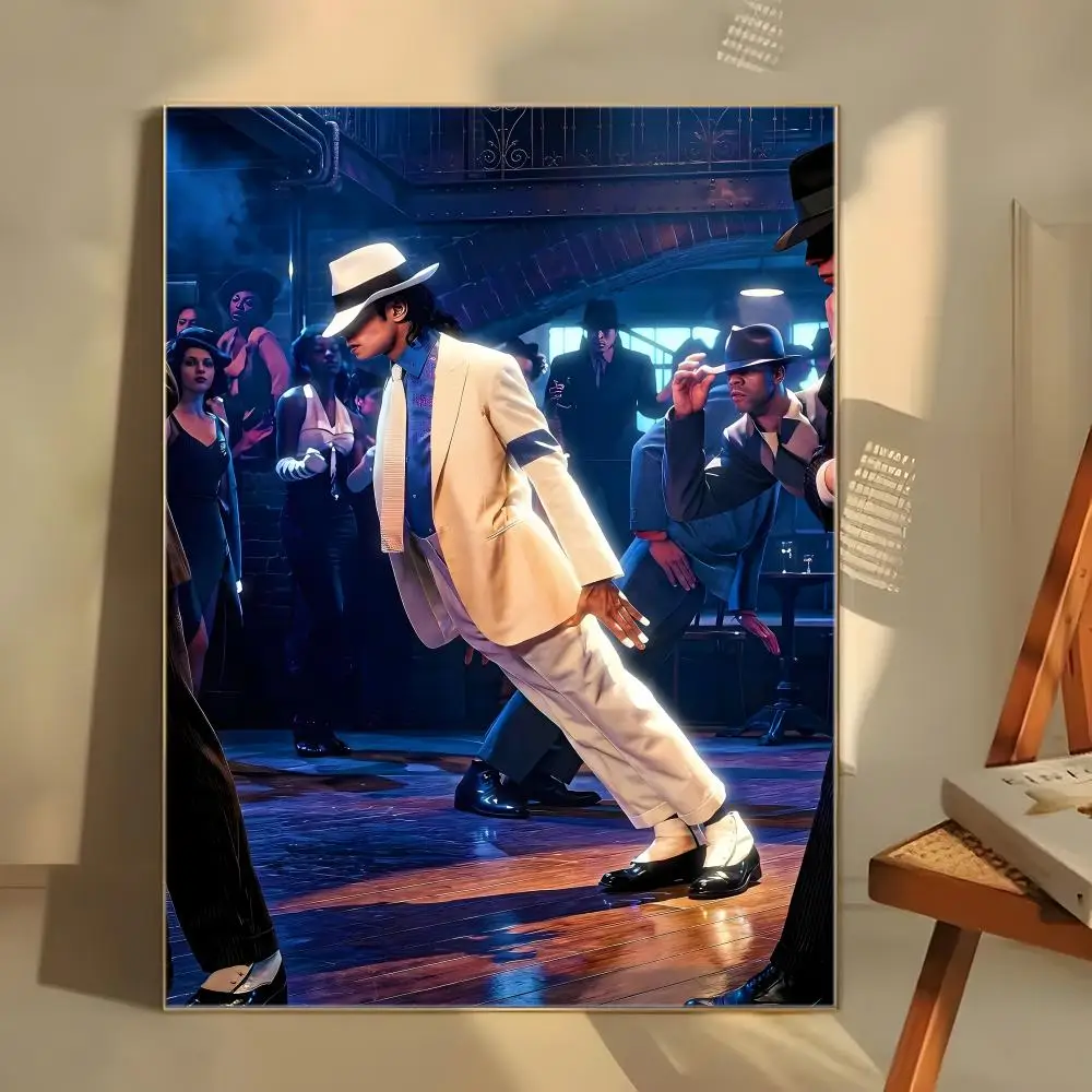 Sänger M-Michael Singer Jackson Poster, selbstklebender Kunst-Aufkleber aus wasserfestem Papier, Kaffeehaus, Bar, Zimmer, Wanddekoration – Detail 2