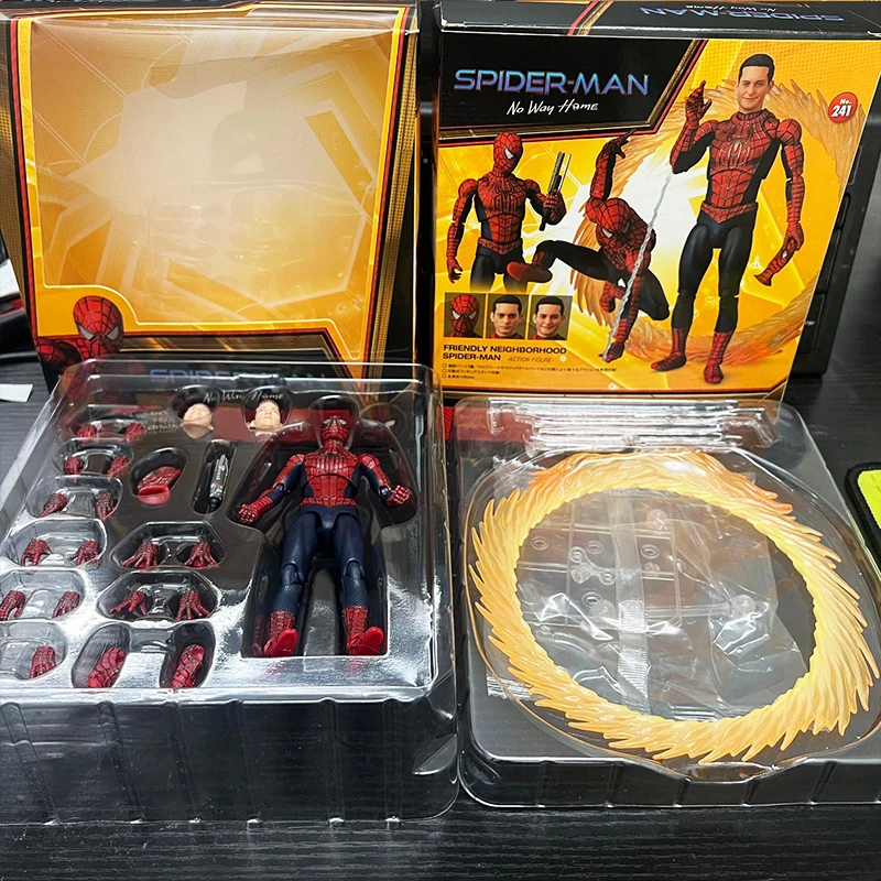 新しいマフェックス 241 トビー・マグワイア スパイダーマン ノーウェイ・ホーム フレンドリー・ネイバーディオード アニメアクションフィギュア KOモデルコレクションおもちゃギフト