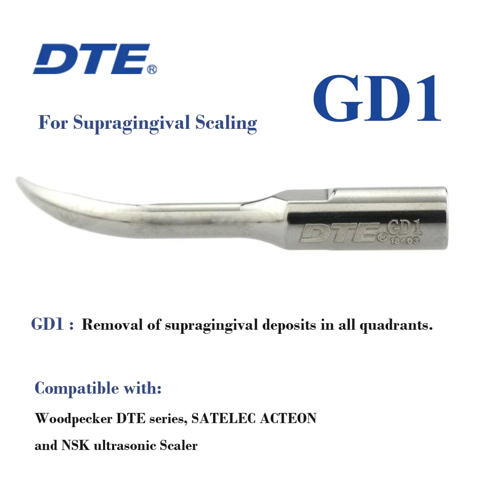 Woodpecker DTE Dental Ultraschall-Scaler-Aufsätze GD1 GD2 GD3 GD4 GD5 PD1 PD3 Passend für NSK Satelec Acteon – Detail 3