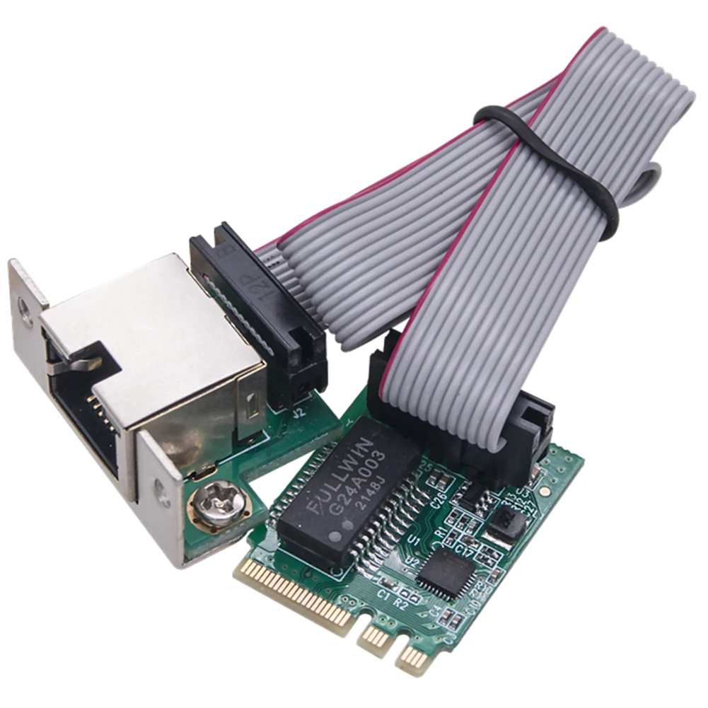 

Сетевая карта M.2 10/100/1000 Мбит/с, M.2 A+E для Gigabit Ethernet, однопортовый адаптер RJ45 M.2 A+E Ethernet для Windows и Linux
