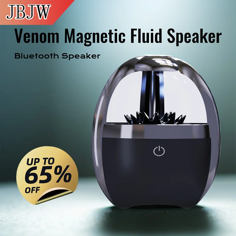 

﻿ JBJW FM0224 Venom Speaker Dancing Magnetic Fluid Venom Music Visualization Adjustable Color Light Bluetooth Desktop Subwoofer