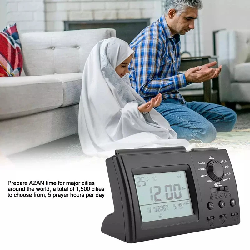 Unique Design Convenient To Use Stylish And Functional Arabic Numbers Easy To Read Exquisite Muslim Clock Desktop Alarm Clock