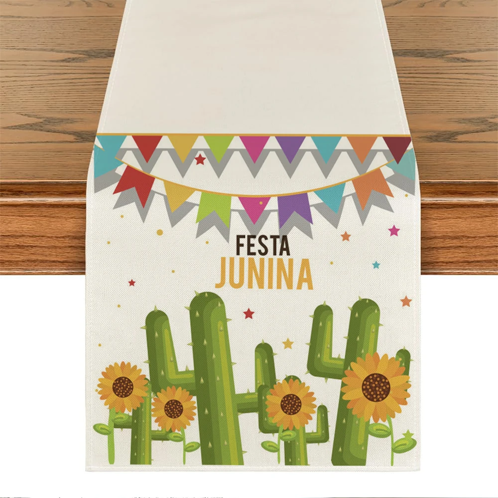 

summer Table Runner for Table Decoration & Accessories June Festival Festa Junina party Decor Home Decor Tablecloth