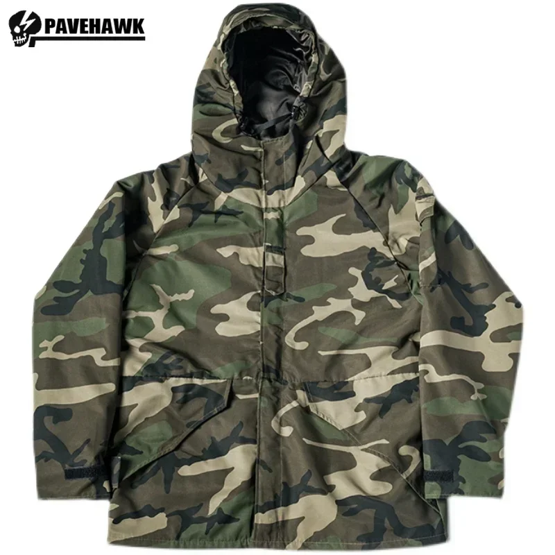 Woodland Winter Outdoor Charge Jacket Mens Camouflage Waterproof Coat Windbreak Men's Tactical Hooded Outwear ECWCS PARKA