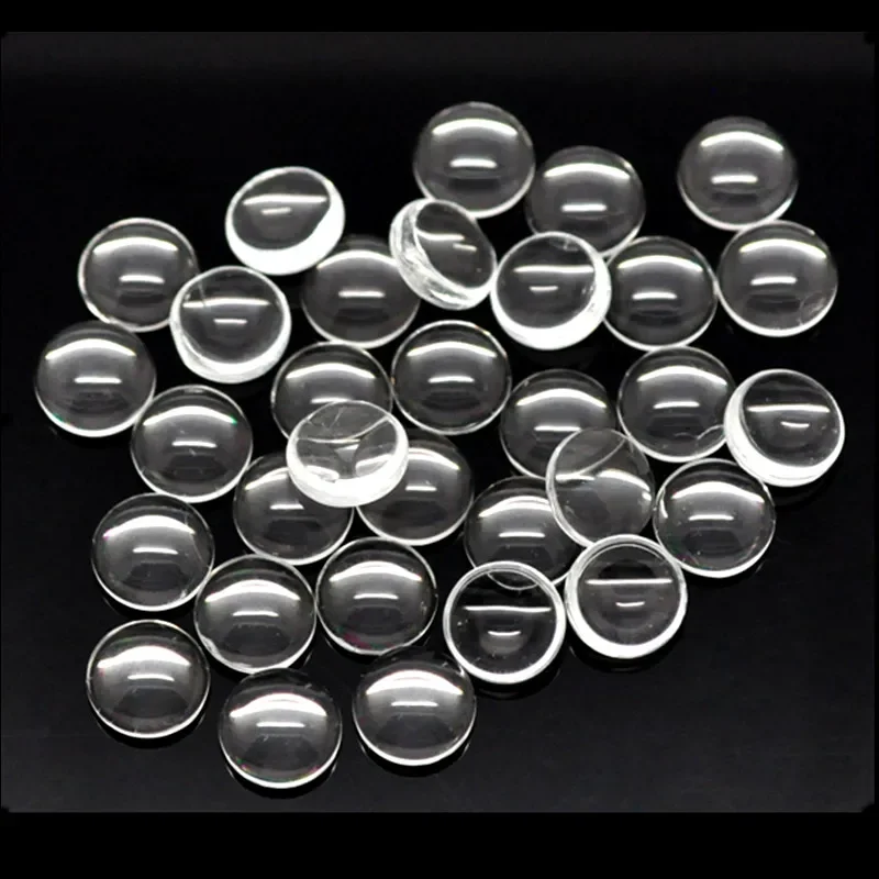 300Pcs Transparent Clear Round Glass Dome Seals Cabochon Fashion Jewelry DIY Finding 8mm(3/8