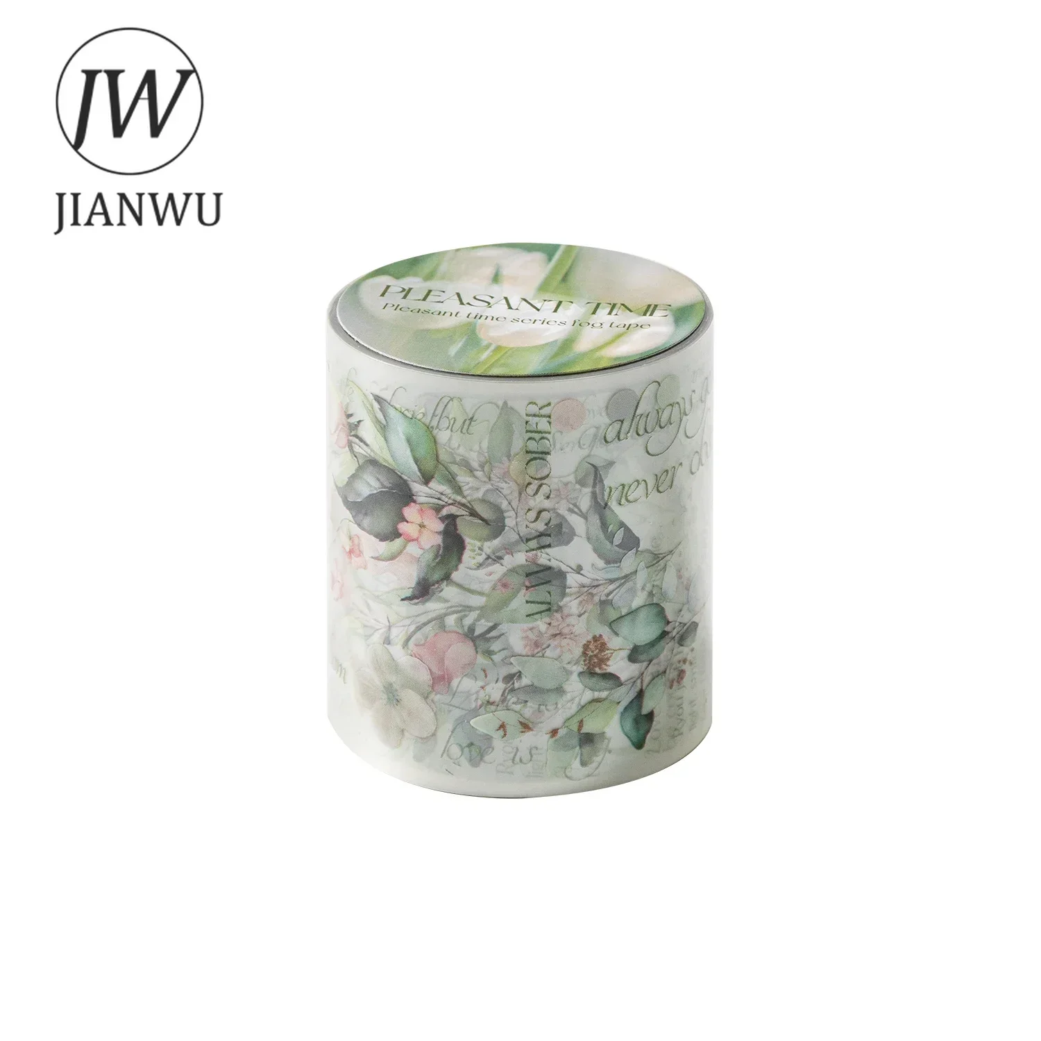 JIANWU 45mm*200cm Pleasant Time Series Literary Butterfly Flower Material Collage PET Tape Creative DIY Journal Stationery