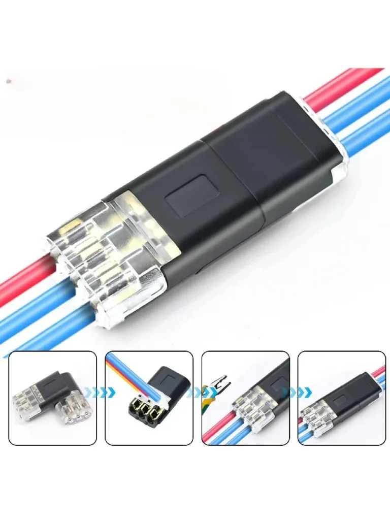 Złącze elektryczne bez zaciskania, bezpośrednie połączenie kabli, odłączane złącze samochodowe, uniwersalne, wysokiej jakości, niezawodne. — 2