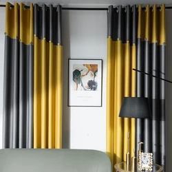 Modern Simple Thickened Shading Living Room Curtain Sun Protection Soundproof Bedroom Curtains Splicing Light Luxury Drapes