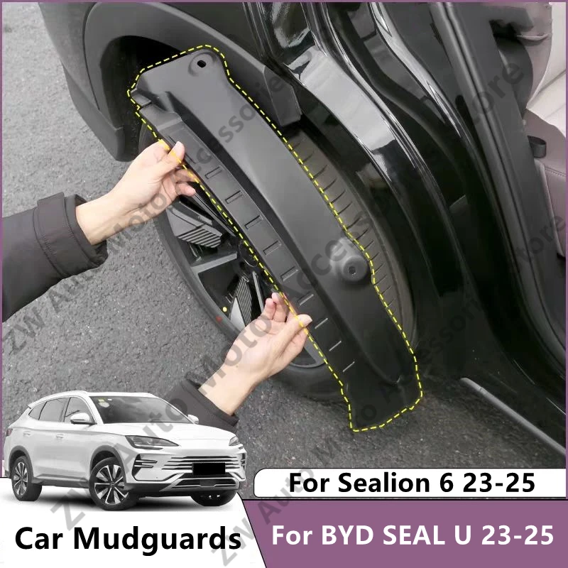 Car Mudguards For BYD SEAL U/Sealion 6 23-25 Mud Guards Fender Flare Mudflaps Exterior Parts Auto Accessories Refit