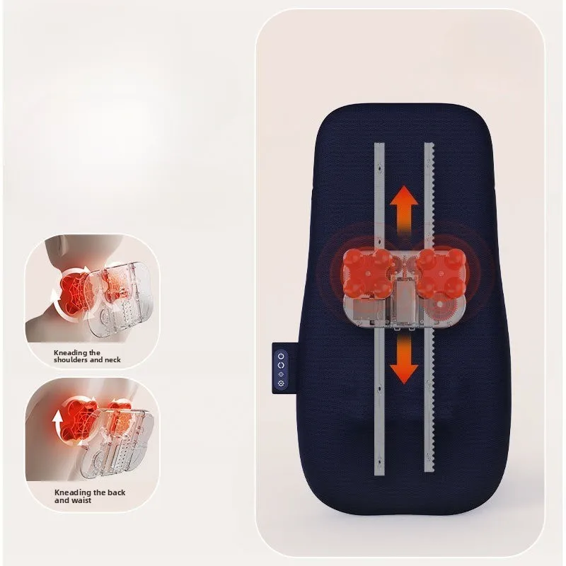 

High Quality Ultra-thin Hot Compress Massage Cushion Waist Back Massagers 5 Gear Neck Kneading Back & Full Body Massage Mats