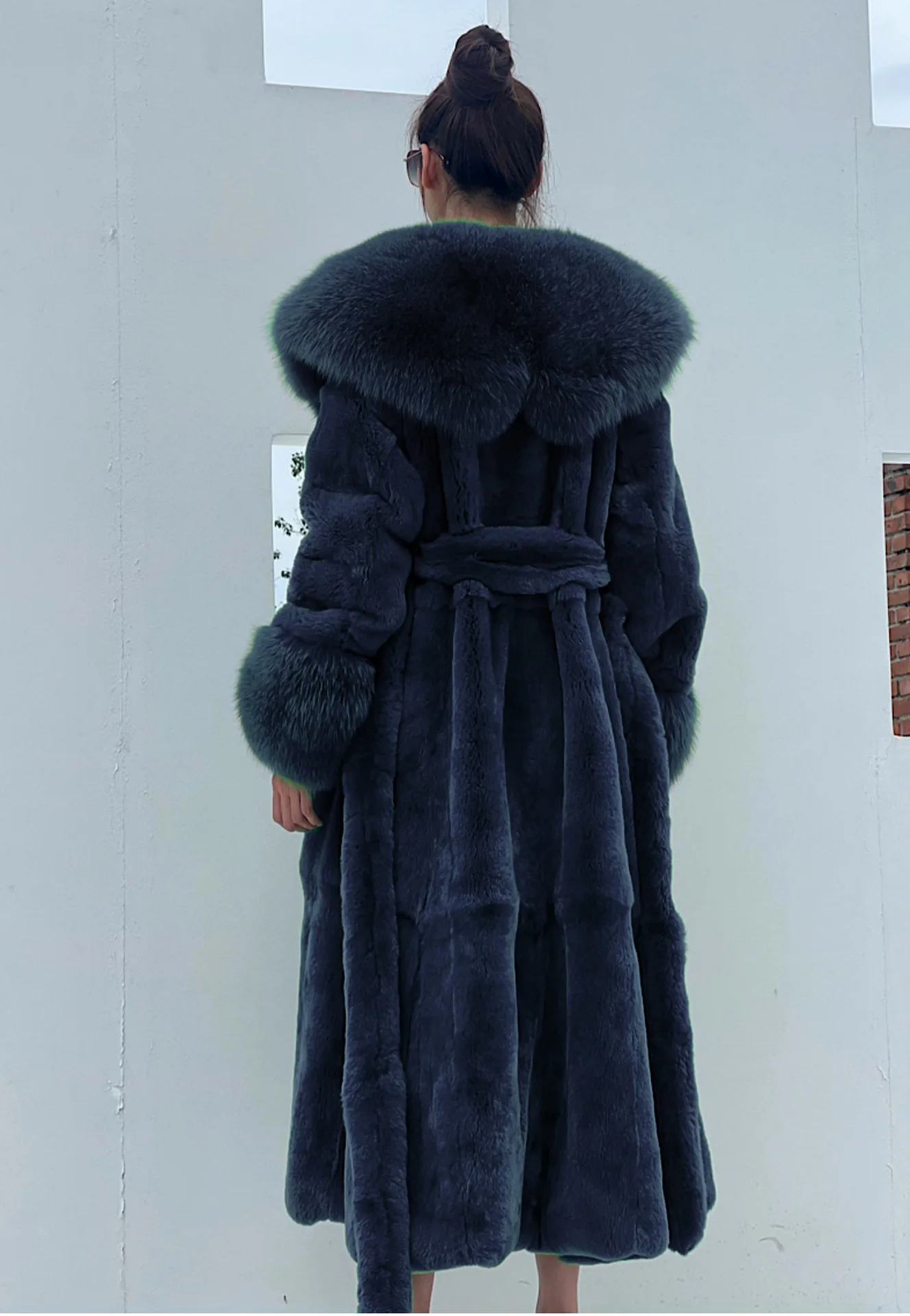 Women's Parker Winter Fur Warm Large Size Solid Color Fur & Faux Fur Women New Casual Long Sleeve Temperament Women Fur Coat Y72
