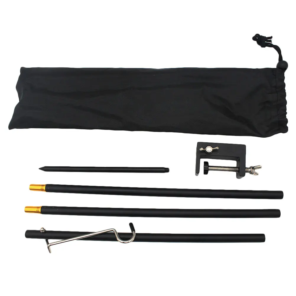 

Outdoor Camping Lamp Pole Aluminium Alloy Sturdy Lantern Stand Hanging Hook Light Holder Portable Stable Camping Light Stand