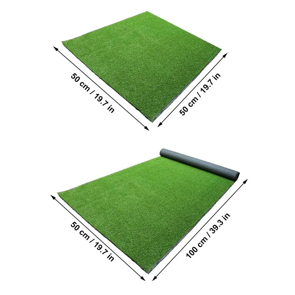 Artificial Grass Rug - Realistic Fake Turf with Drainage, Indoor/Outdoor Synthetic Grass Carpet, Lawn Decor