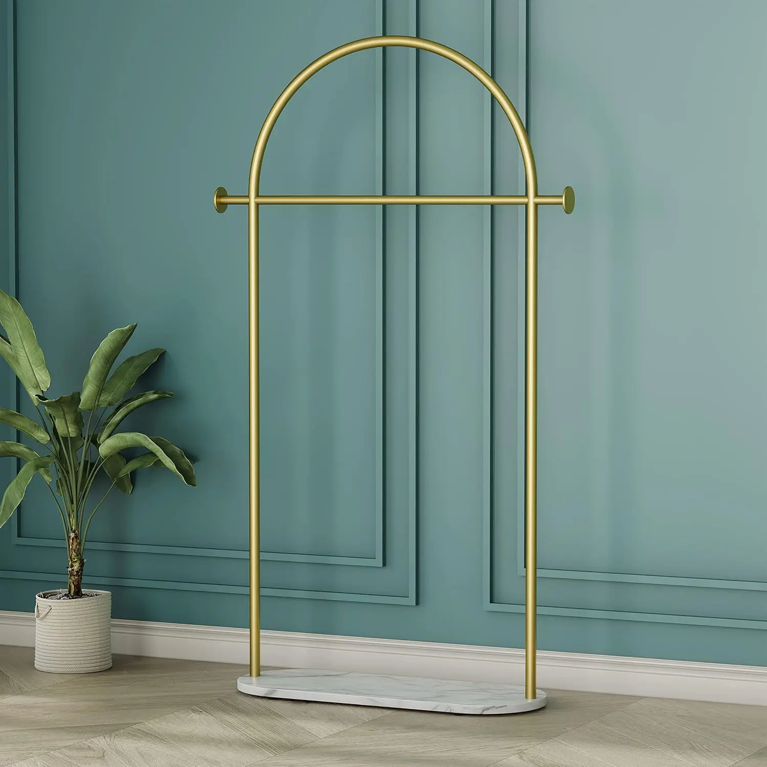 HKaikzo Gold Clothing Rack with Real Marble Base – 67
